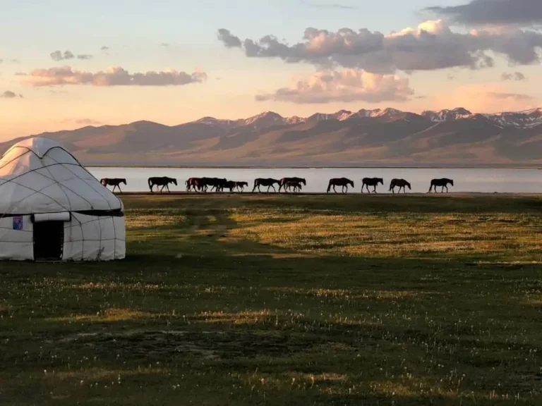 Song-Kol Lake in Kyrgyzstan