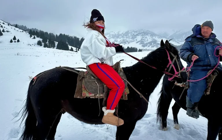 Horse riding in Jyrgalan valley, Kyrgyzstan