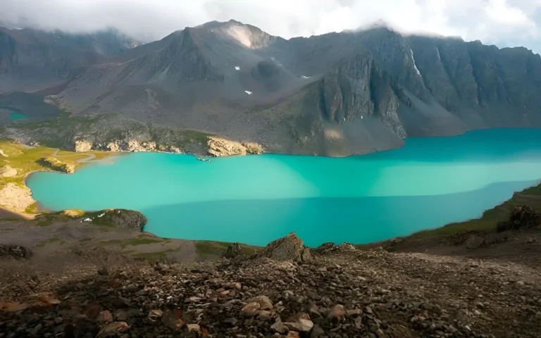 Ala Kul lake in Kyrgyzstan
