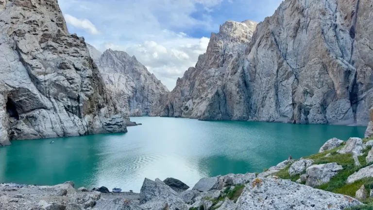 Kel Suu lake in Kyrgyzstan