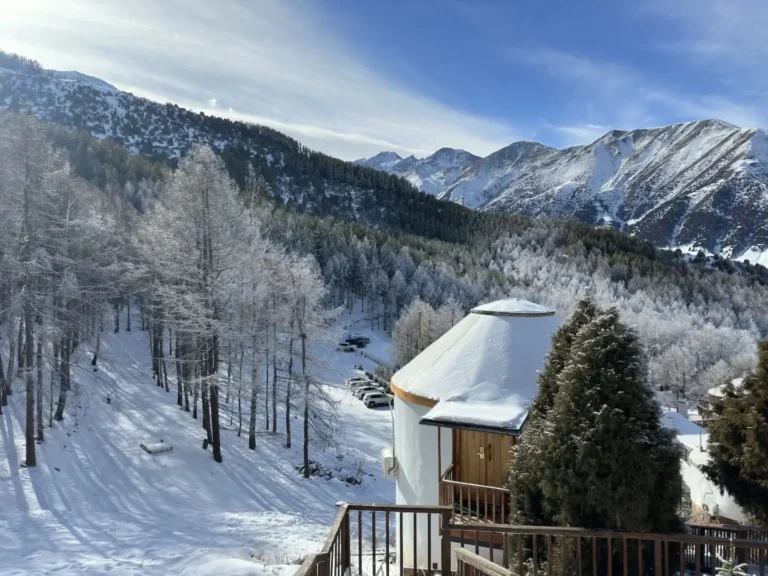 Supara Chunkurchak in winter in Kyrgyzstan